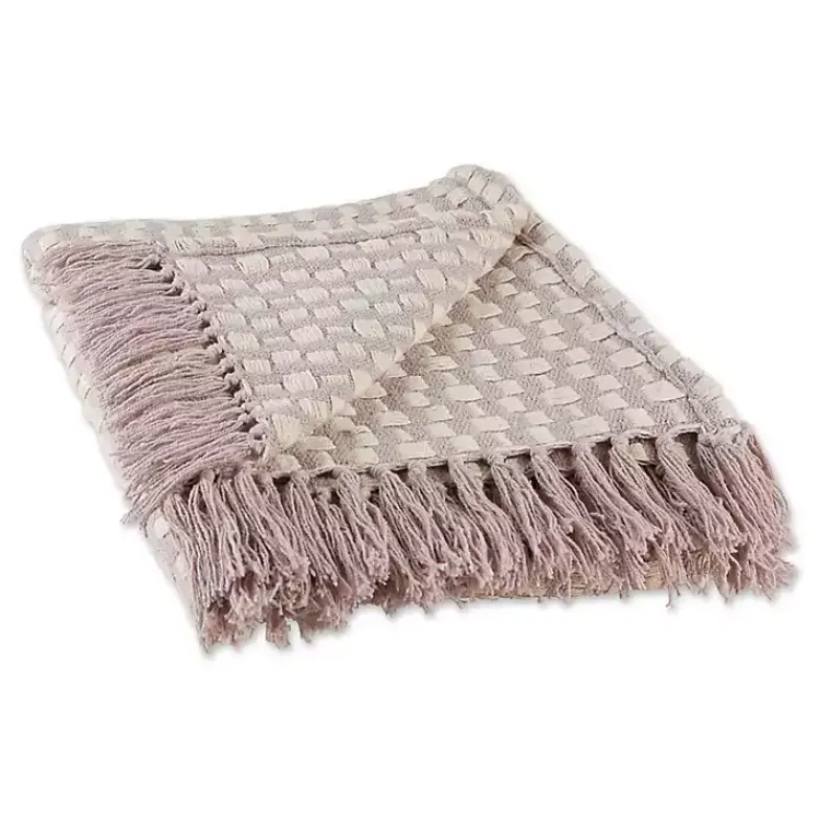 Clearance Dusty Lilac Urban Check Throw Blankets & Throws