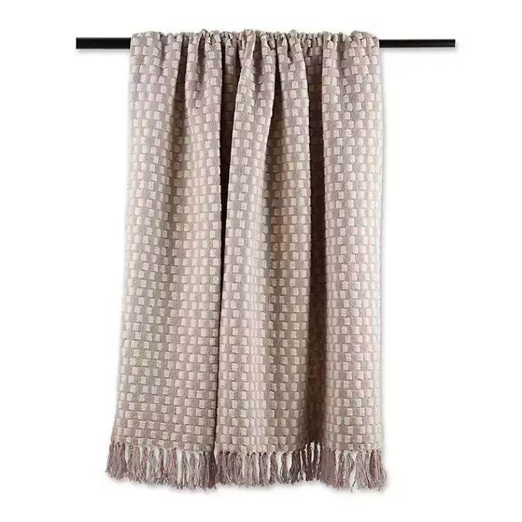 Clearance Dusty Lilac Urban Check Throw Blankets & Throws