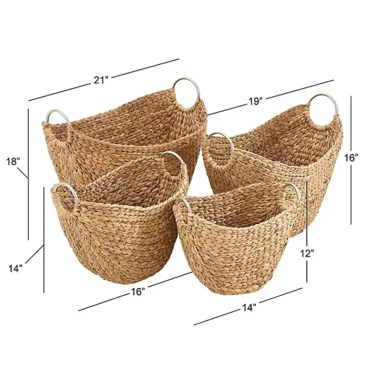 Outlet Dutch Woven Seagrass Baskets, Set of 4 Baskets & Boxes