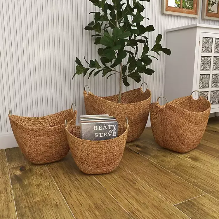 Outlet Dutch Woven Seagrass Baskets, Set of 4 Baskets & Boxes