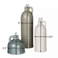 Outlet Earth Tones Jug Vases, Set of 3 Vases