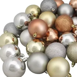 Outlet Earth Tones Shatterproof Ball Ornaments, Set of 60 Christmas Ornaments