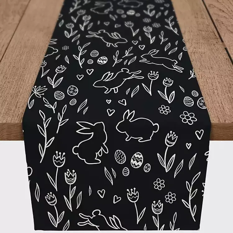 New Easter Chalk Outline Table Runner, 72 in. Easter Decorations