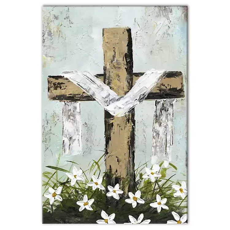 Online Easter Cross Canvas Art Print Easter Decorations