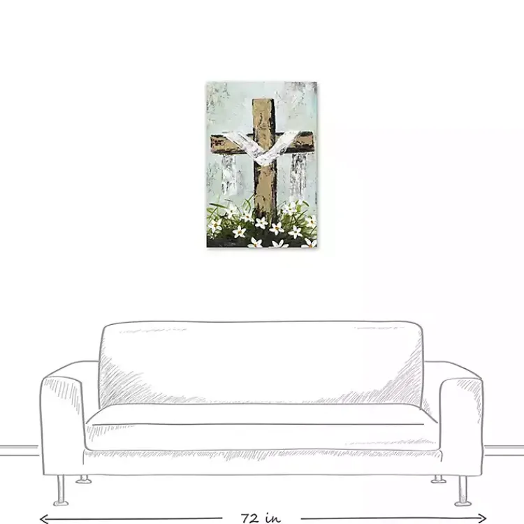 Online Easter Cross Canvas Art Print Easter Decorations