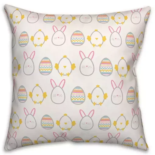 Online Easter Egg Icons Outdoor Pillow Easter Decorations
