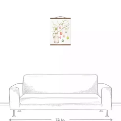 Hot Easter Egg Tree Teak Hanging Canvas Art Print Easter Decorations