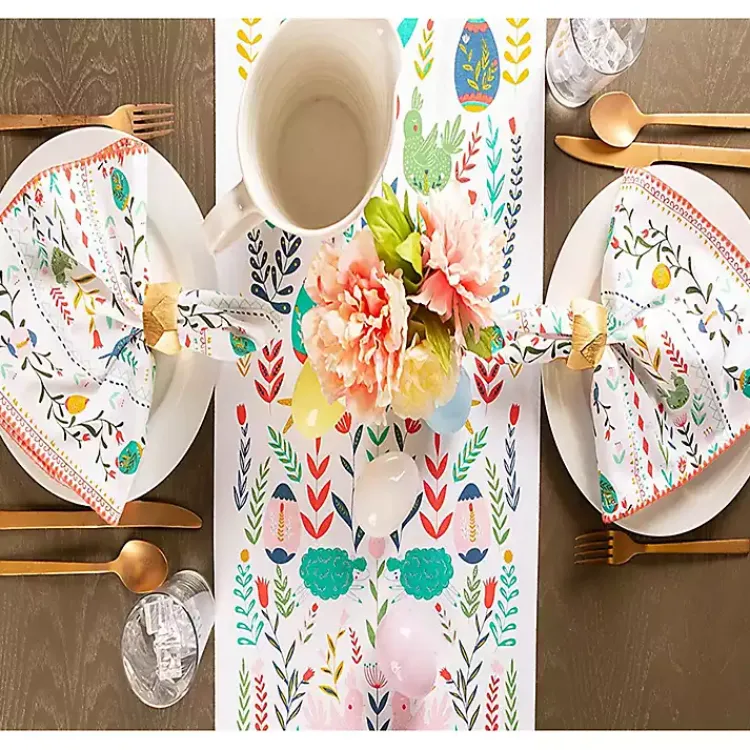 Best Easter Garden Folk Table Runner, 72 in. Easter Decorations