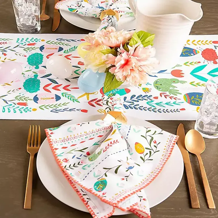 Best Easter Garden Folk Table Runner, 72 in. Easter Decorations