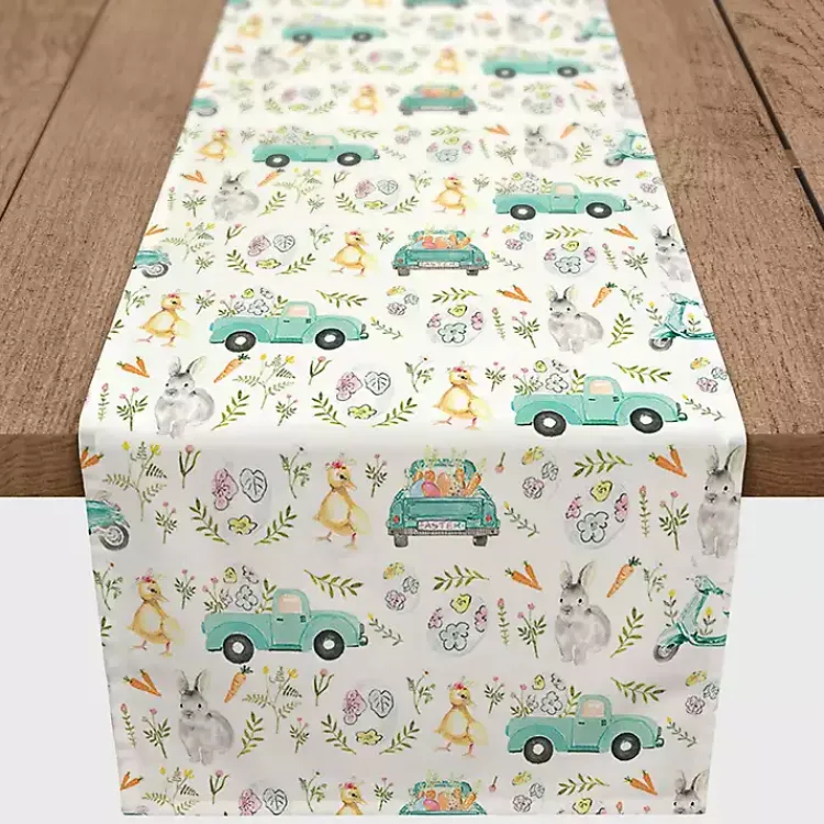 Discount Easter Pickup Truck Table Runner, 90 in. Easter Decorations