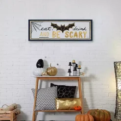Discount Eat Drink And Be Scary Halloween Wall Plaque Halloween