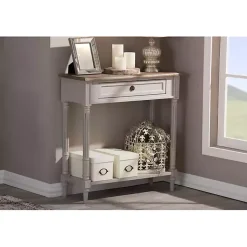 Kirklands Home Console Tables|Edward Gray Mindi Wood Fluted Console Table