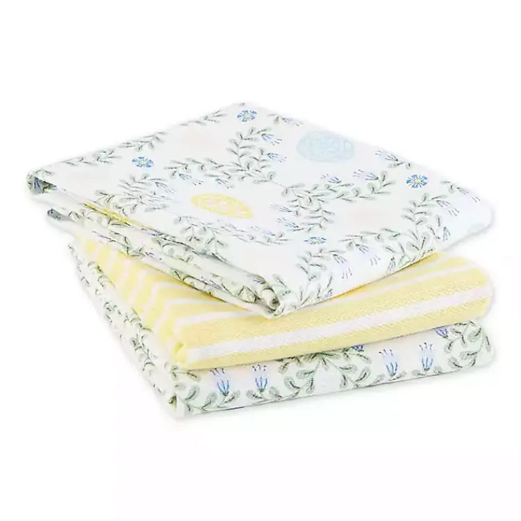 Eggs and Greenery Kitchen Towels, Set of 3 Easter Decorations
