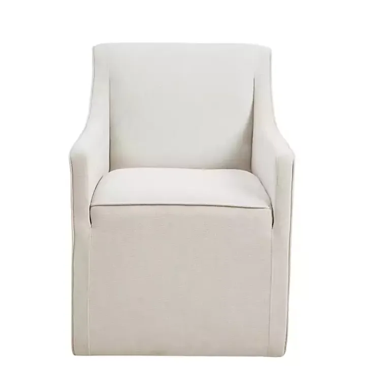 Kirklands Home Dining Chairs|Elaine Cream Upholstered Skirted Dining Chair White