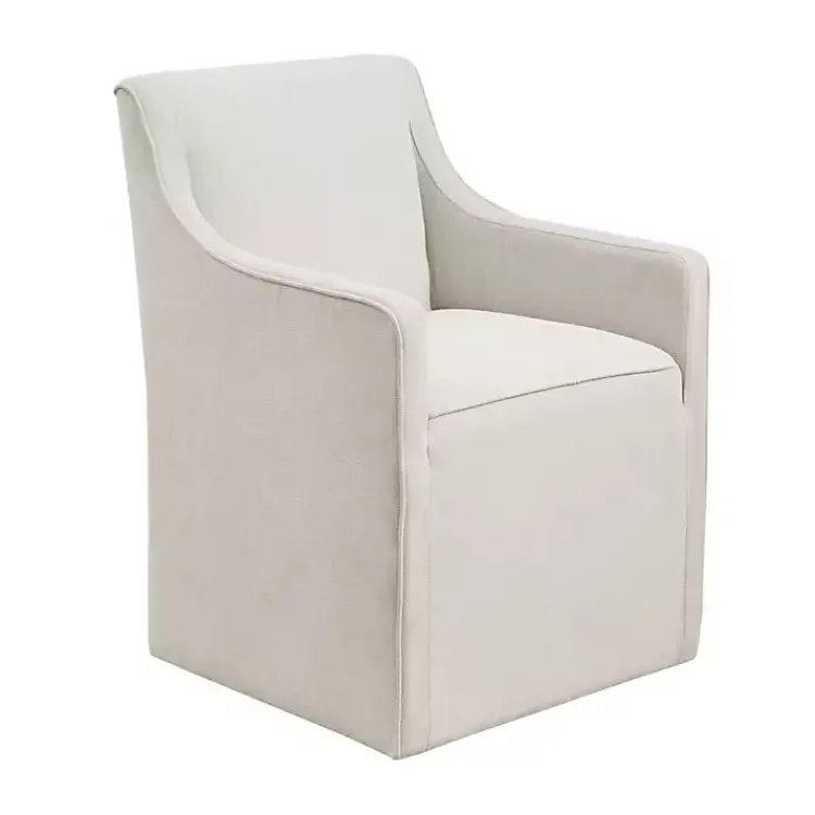 Kirklands Home Dining Chairs|Elaine Cream Upholstered Skirted Dining Chair White