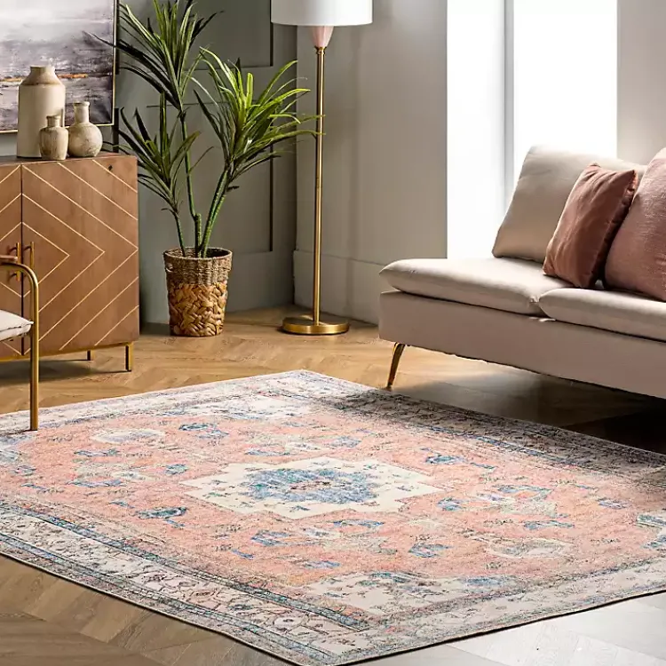 Kirklands Home Area Rugs|Eleanor Medallion Washable Area Rug, 4x6
