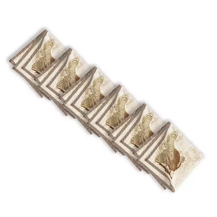 Clearance Elegant Turkey Harvest Napkins, Set of 6 Fall