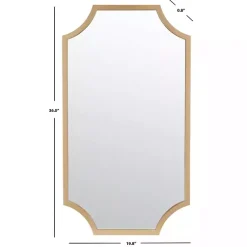 Kirklands Home Decorative Mirrors|Elenin Gold Scalloped Wall Mirror