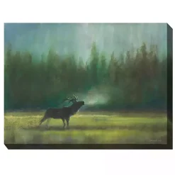 Kirklands Home Outdoor Wall Decor|Elk in the Wild Outdoor Canvas Art Print