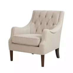 Kirklands Home Accent Chairs|Elle Tufted Beige Accent Chair Tan