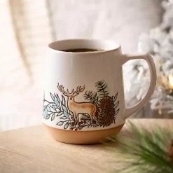 Discount Embossed Woodland Christmas Mugs, Set of 4 Christmas Dining & Entertaining