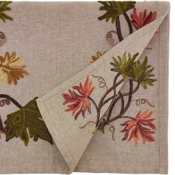 Online Embroidered Fall Leaf Border Table Runner Fall
