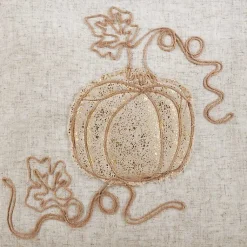 Hot Embroidered Glitter Pumpkin Table Runner Fall
