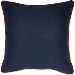 Kirklands Home Outdoor Cushions & Pillows|Embroidered Red and Blue Stars Outdoor Pillow