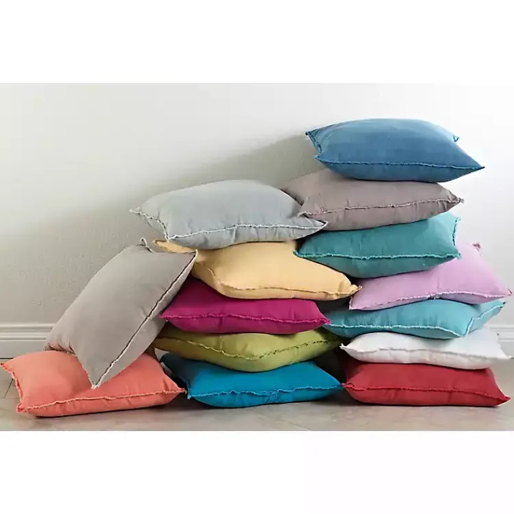 Sale Emerald Fringed Edge Pillow Pillows