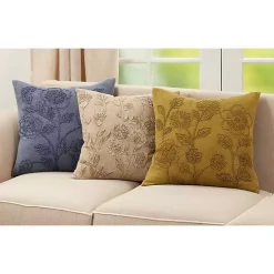 New Emerald Stone Wash Embroidered Throw Pillow Pillows