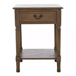 Kirklands Home Accent & End Tables|Emory Natural Single Drawer Accent Table Black