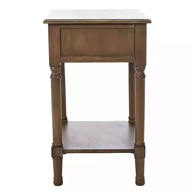 Kirklands Home Accent & End Tables|Emory Natural Single Drawer Accent Table Black