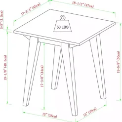 Kirklands Home Accent & End Tables|English Oak Wood Minimalist Accent Table Tan