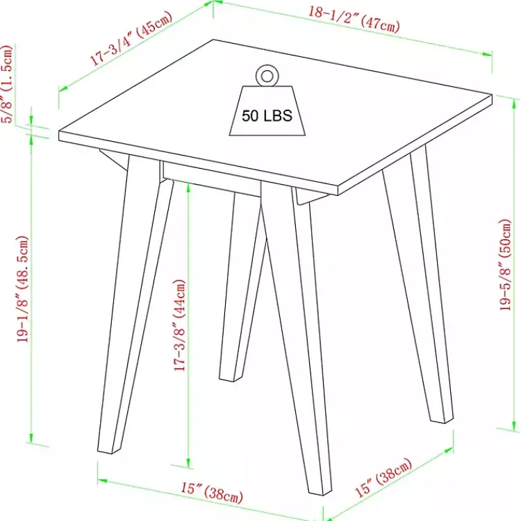Kirklands Home Accent & End Tables|English Oak Wood Minimalist Accent Table Tan