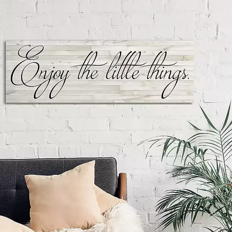 Kirklands Home Canvas Art|Enjoy the Little Things Canvas Art Print, 48x16