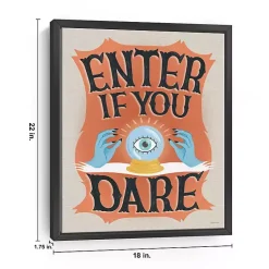Discount Enter If You Dare Framed Canvas Art Print Halloween