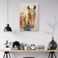 Kirklands Home Canvas Art|Equine Colors Portrait Canvas Art Print, 24x36 in.
