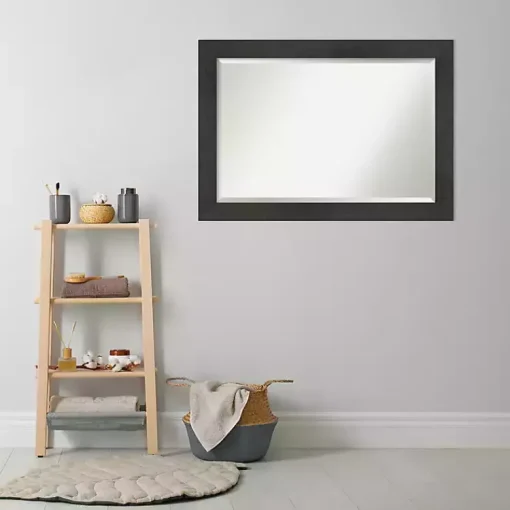 Kirklands Home Framed Mirrors|Espresso Plank Beveled Mirror
