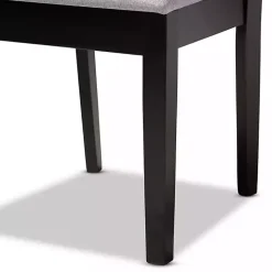 Kirklands Home Dining Chairs|Espresso Wood Lenoir Dining Chairs, Set of 4 Gray