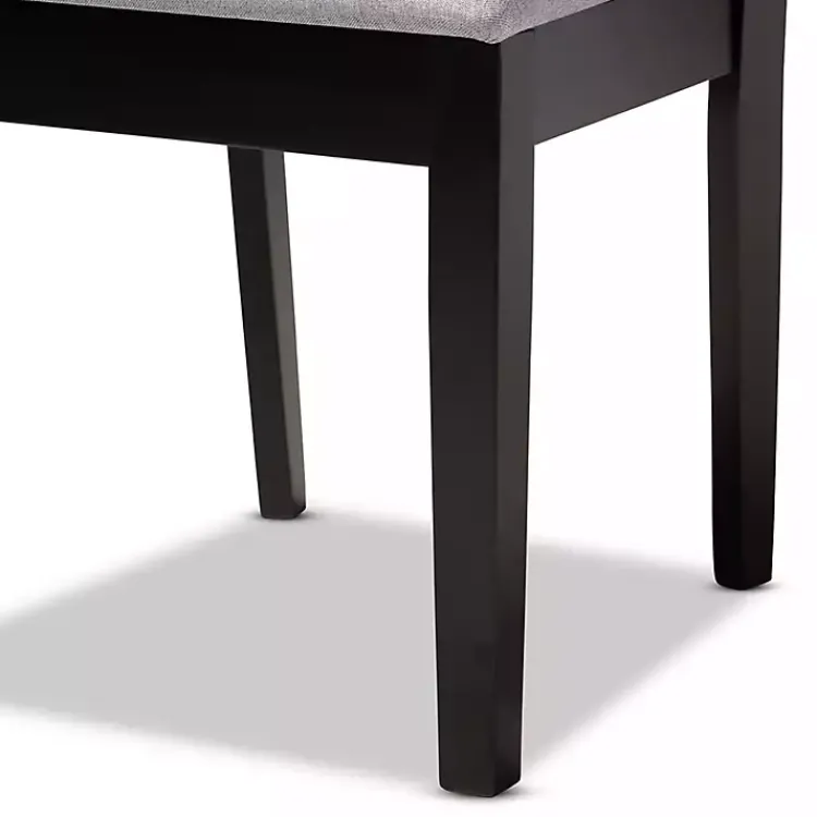 Kirklands Home Dining Chairs|Espresso Wood Lenoir Dining Chairs, Set of 4 Gray