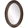 Kirklands Home Decorative Mirrors|Ethan Bronze Ribbed Oval Wall Mirror