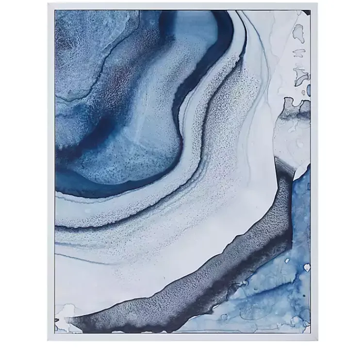 Kirklands Home Canvas Art|Ethereal Framed Canvas Art Print, Set of 2 Blue