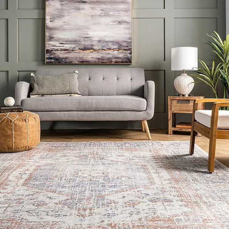 Kirklands Home Area Rugs|Etta Distressed Vintage Washable Area Rug, 5x8