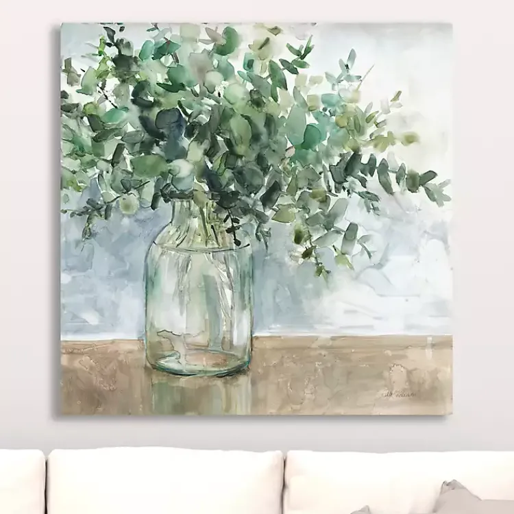 Kirklands Home Canvas Art|Eucalyptus Bouquet Giclee Canvas Print, 30x30 in.