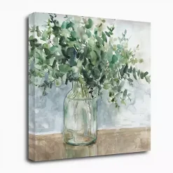 Kirklands Home Canvas Art|Eucalyptus Bouquet Giclee Canvas Print, 30x30 in.
