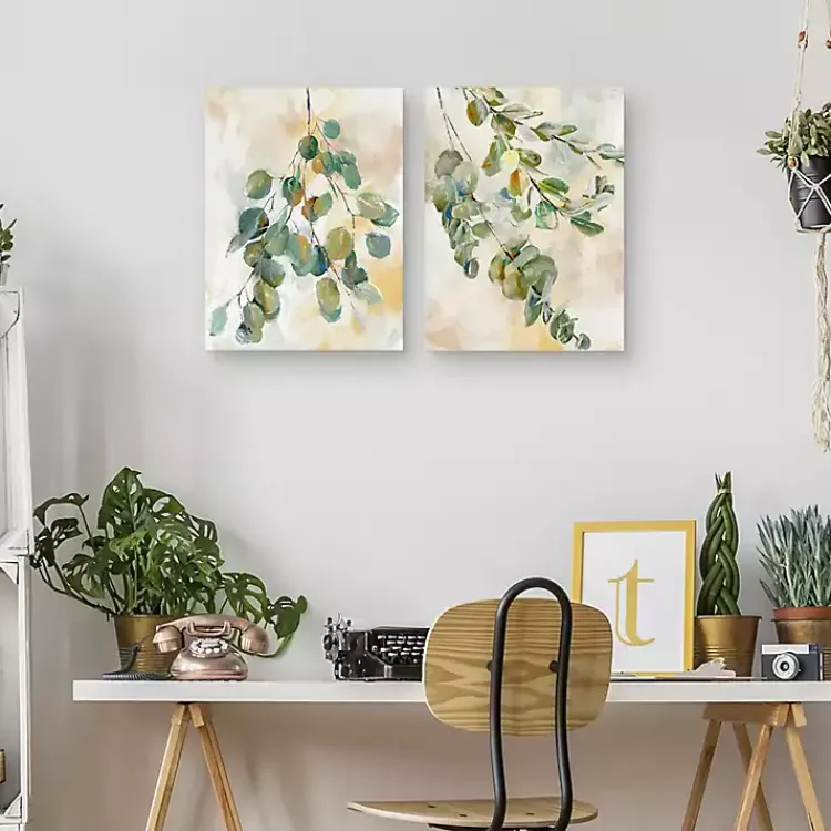 Kirklands Home Canvas Art|Eucalyptus I & II Canvas Art Prints, Set of 2