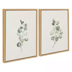 Kirklands Home Canvas Art|Eucalyptus Sprigs Framed Canvas Prints, Set of 2