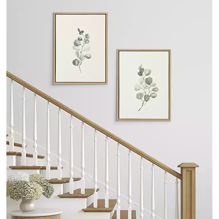 Kirklands Home Canvas Art|Eucalyptus Sprigs Framed Canvas Prints, Set of 2