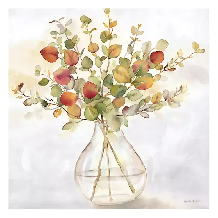 Kirklands Home Canvas Art|Eucalyptus Vase Spice II Canvas Art Print