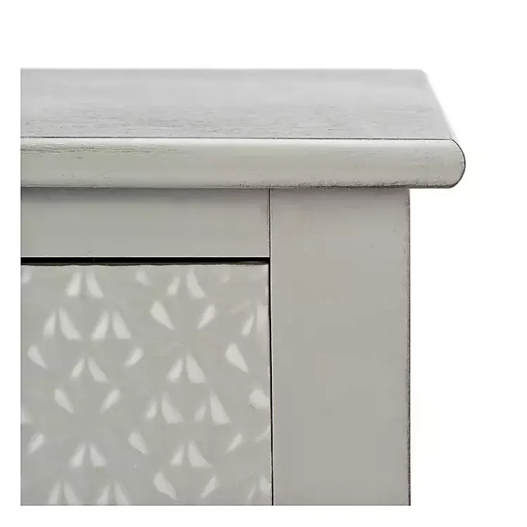 Kirklands Home Accent & End Tables|Evelina Textured Single Drawer Accent Table Gray